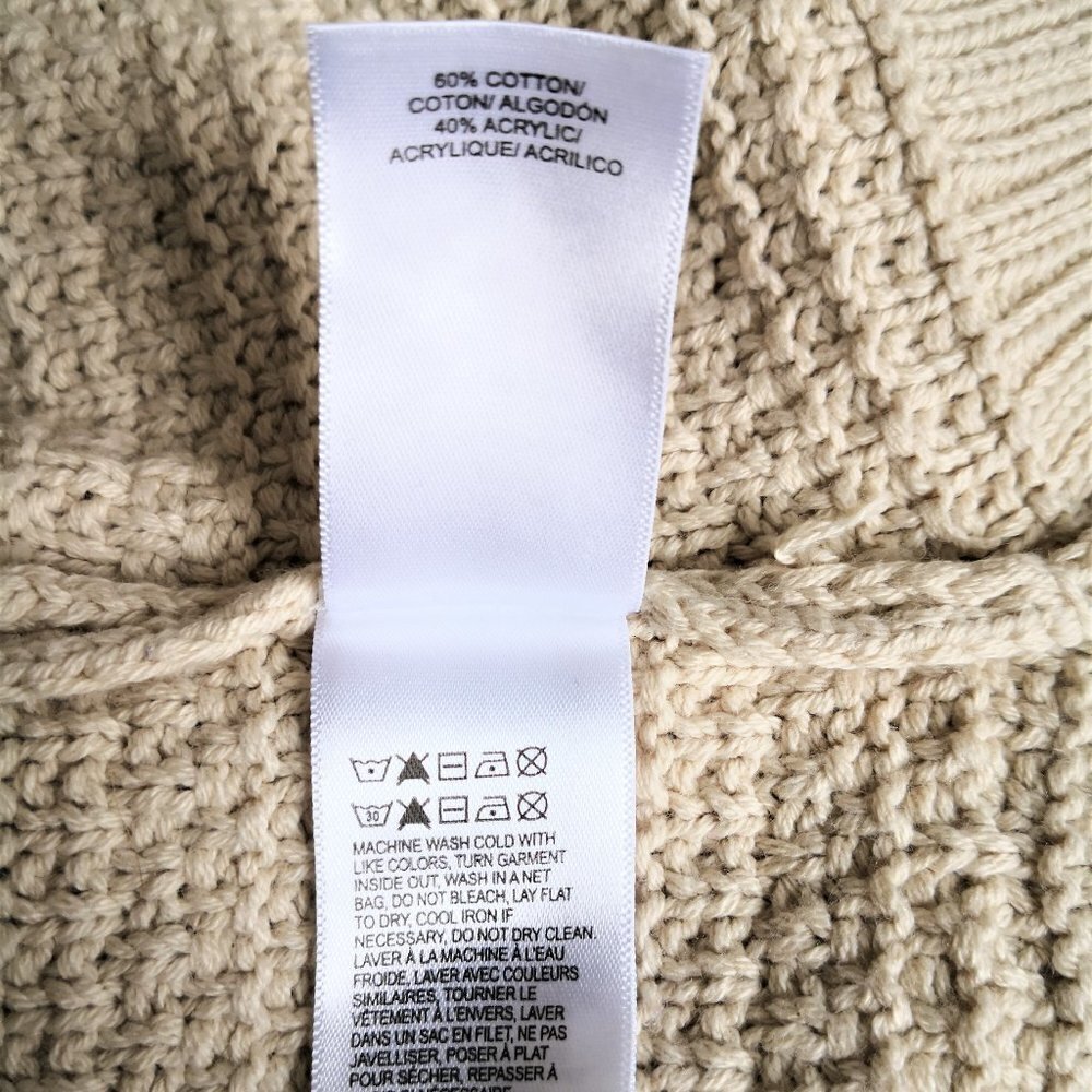 Lucky Brand V Neck Cotton‎ Blend Sweater Size M - Picture 4 of 4